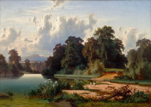 Landscape with Storks