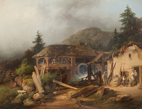 Landscape with mountain saw