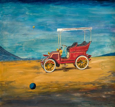 Červený automobil 1904