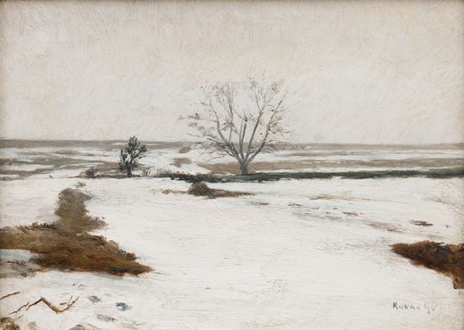 Winter Landscape with a Tree