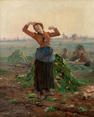 Girl in a Beet Field / Motif from Roztoky