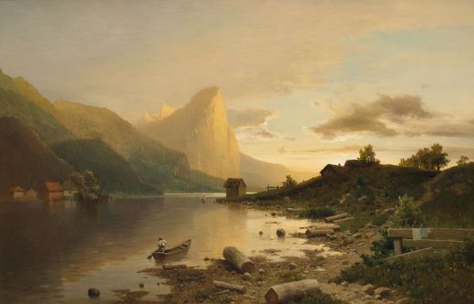 Večer na jezeře Mondsee s Dračí skálou