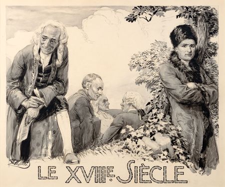 Le XVIIIe siècle (18. století), záhlaví kapitoly