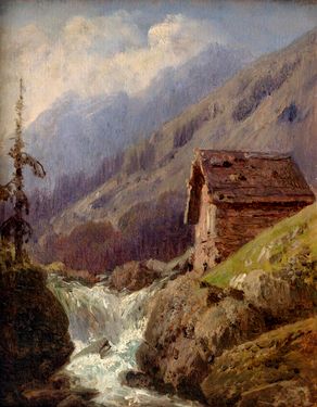 Cottage by the Waterfall