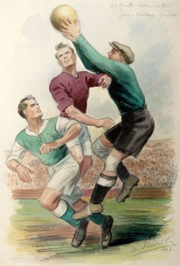Niederle - A. C. Sparta - Hibernians F. C. match in Edinburgh in October 1946