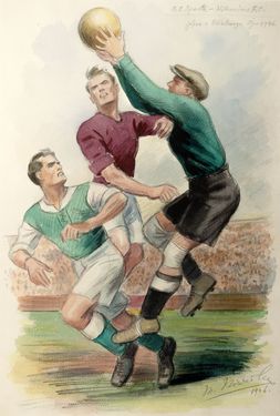 AC Sparta – Hibernian FC, zápas v Edinburghu v říjnu 1946