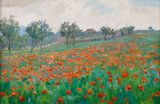 Landscape with Poppies