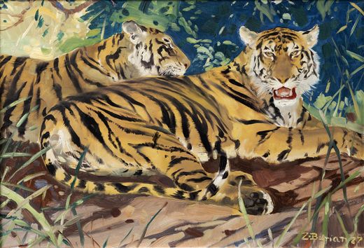 Two Ussurian tigers