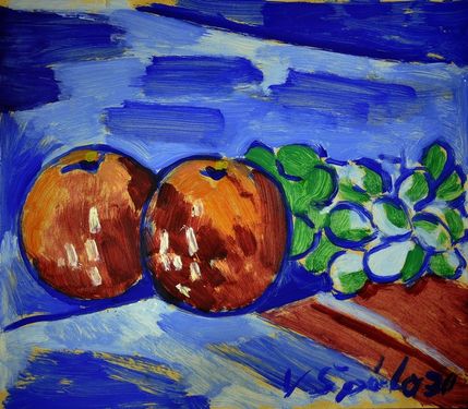 Still Life with Grapes and Oranges