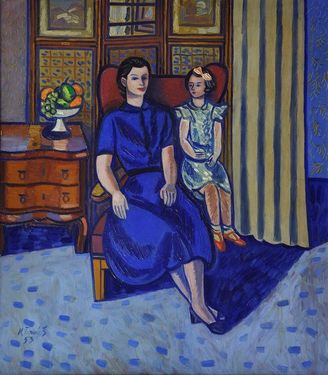 Portrait of Mrs Otrubová with Her Daughter