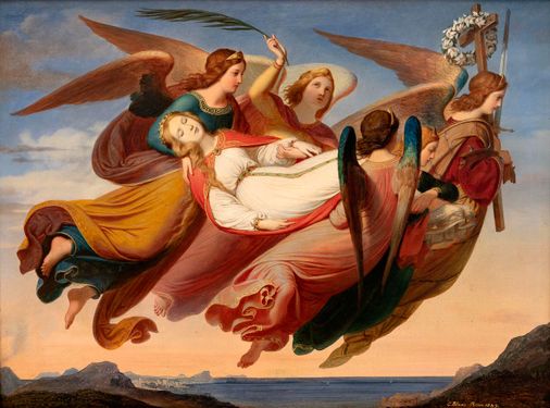 Angels Carrying Saint Catherine of Alexandria to Mount Sinai