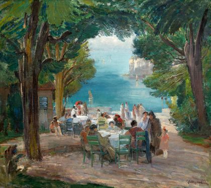 Evening on the Terrace by the Sea