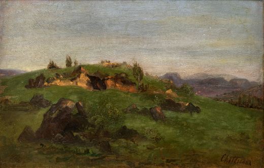 Landscape with boulders