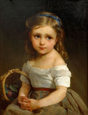 Girl with Basket of Plums