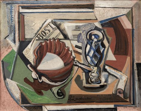 Still life with a seashell and goblet