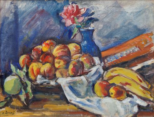 Still Life with Fruit and a Rose