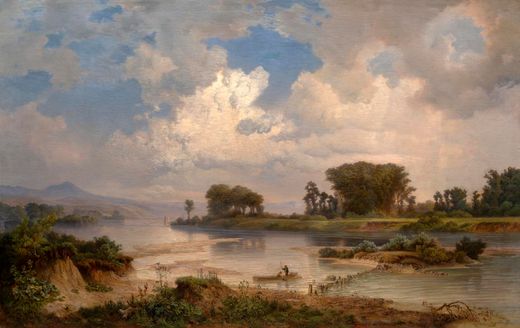 Landscape along the river Elbe near Litoměřice