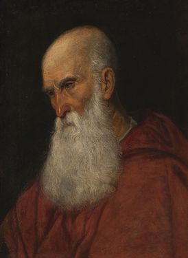 Bust of an old man, a copy of Tizian's Portrait of an old man