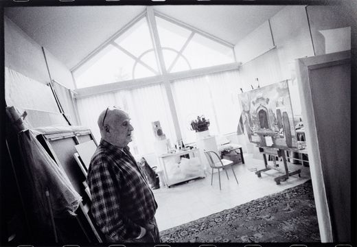 Theodor Pištěk in His Studio