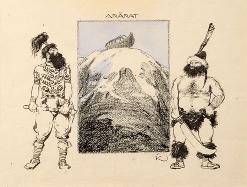 Caucasie (Kavkaz), Ararat, viněta na konci kapitoly