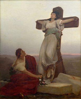 Female Martyr Saint on a Cross (Saint Julia)