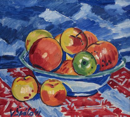 Still life with apples