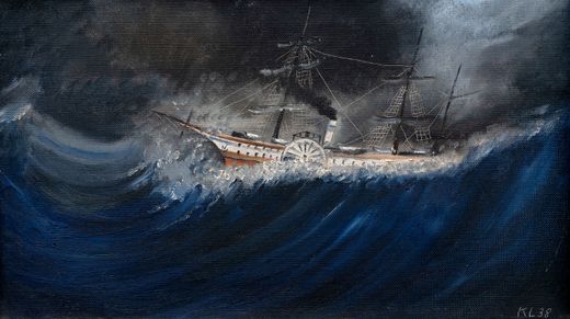 Bouře na oceáně r. 1858