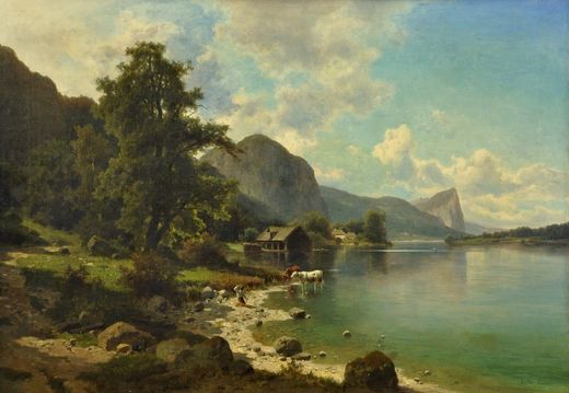 Mondsee with Dragon rock