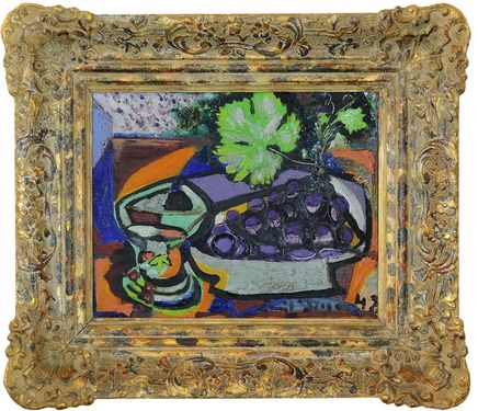 Still-life with bunch of grapes