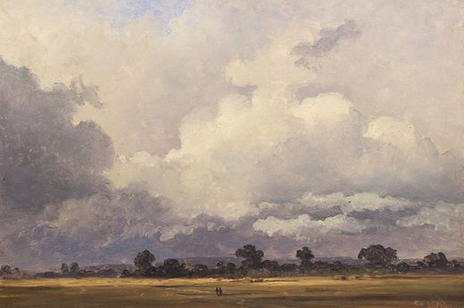 Lowland under clouds (Study of landscape under clouds)