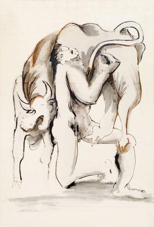 Theseus Carrying the Cretan Bull