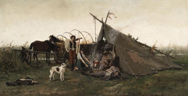 Gipsy encampment