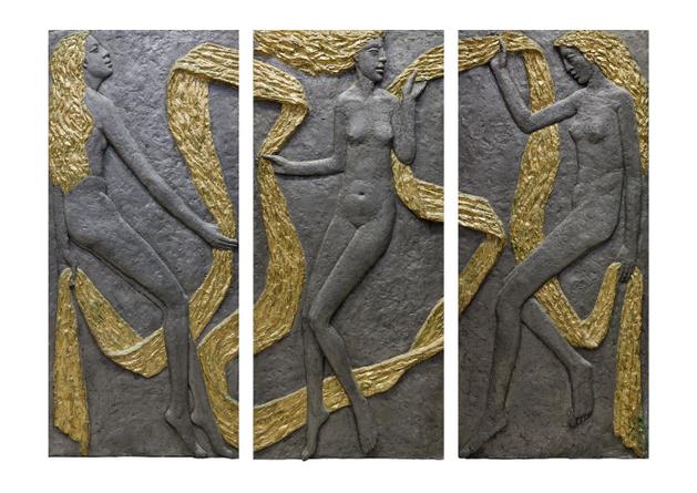 Tančící dívky (triptych)