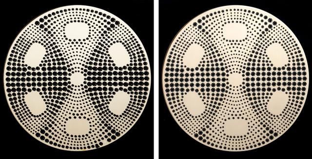 Large Snap Fastener (Peaceful) (diptych)