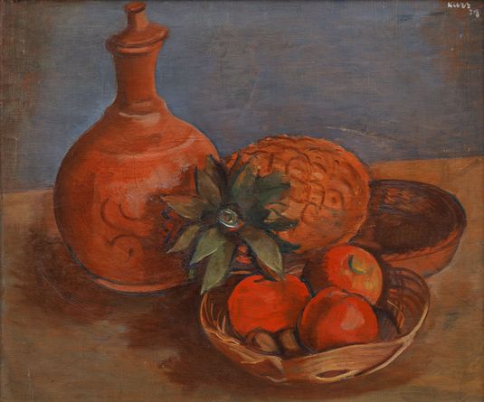 Still life with a Carafe and Pineapple