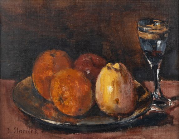 Still Life with Oranges and a Wine Glass