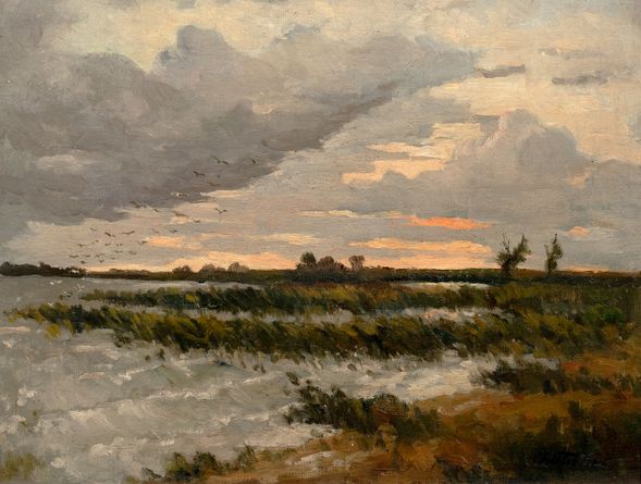 Landscape with a Red Sky