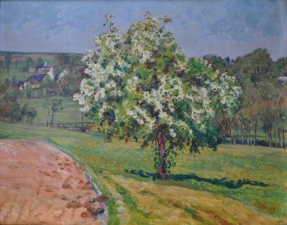 An Apple Tree clothed in Blossoms