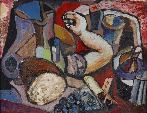 Zátiší se sádrovou rukou