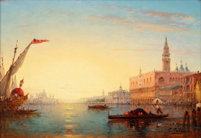 Gondolas in the Venetian Lagoon