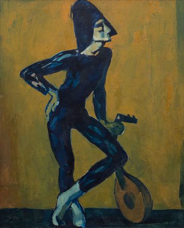 Harlequin with a Lute