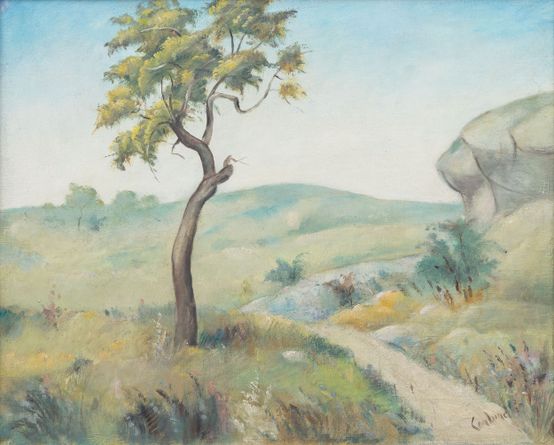 Landscape with a Solitary Almond Tree