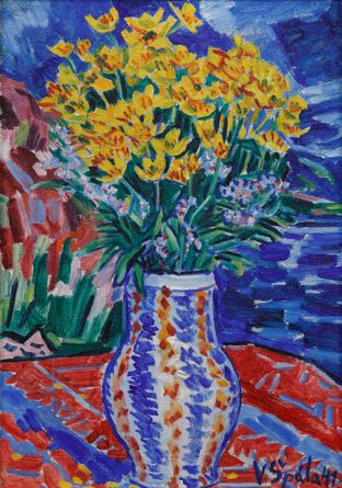 Marsh Marigolds in a Jug