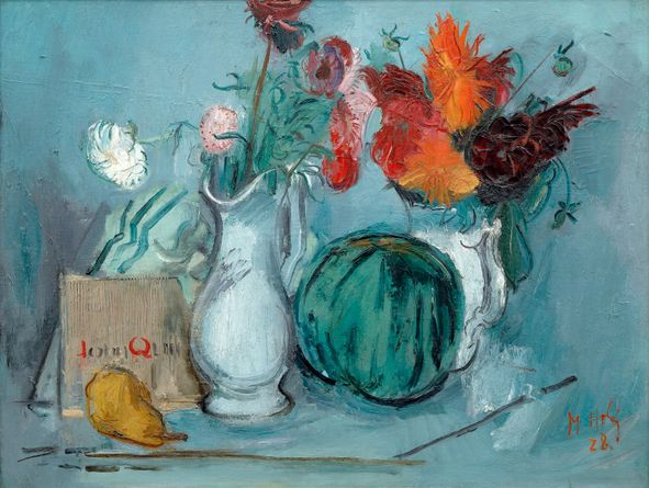 Still Life with Flowers and Watermelon