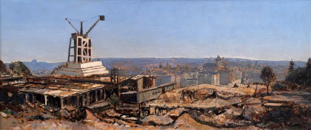 Stavba Stalinova pomníku