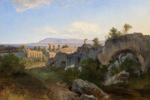 Pohled na Dionýsovo ucho u Syrakus