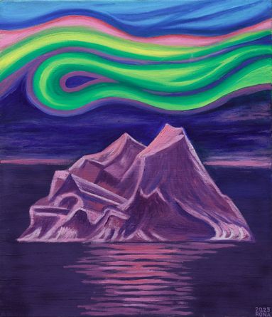 Iceberg in the Northern Lights