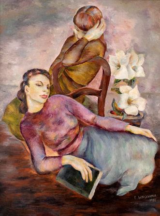 Dvě ženy s amarylisem