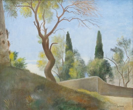 Landscape with a Low Wall
