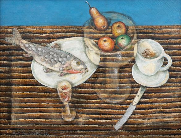 Glass Tray and a Fish